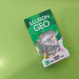 Фотография "В наличии цветные линзы Illusion Geo Green -1.5"