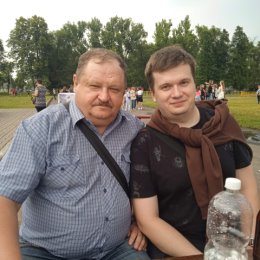 Фотография "Я с зятем Мишей на Купалле в 2023 году Октябрьский."