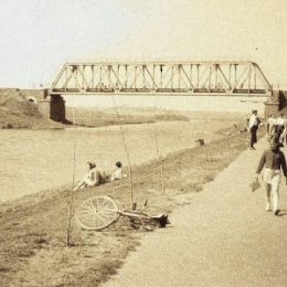 Фотография "Ж.Д. мост  в парке Степанова, 1970г."