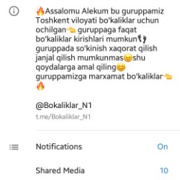 Фотография "Telegram guruppa bo'ka qzlar va bollar ucun"