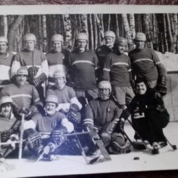 Фотография "Хоккейная команда Думиничи 80 год"