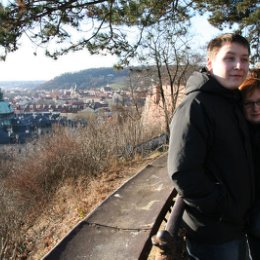 Фотография "с сыном в Праге."