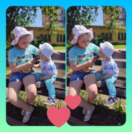 Фотография "Сестра и брат👧🏼👶😍🥰"