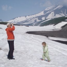 Фотография "Считаем с Варькой зайцев на вулканах"