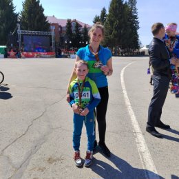 Фотография "Сегодня с сыном приняли участие в забеге, мы это сделали 💪💪"
