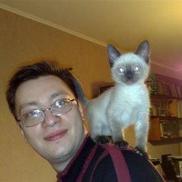 Фотография "я с моим котиком (2 месяца)"