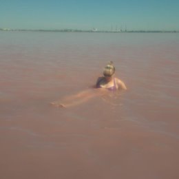 Фотография "Сакское соленое озеро, реально розовое"