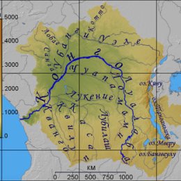 Фотография "Река Конго в Заире на карте. (9.05.2024г.) С. N9L."