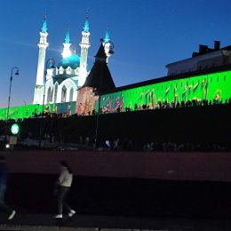 Фотография "Лазерное шоу на стенах Казанского Кремля"