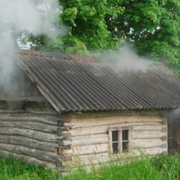 Фотография "Самая жёсткая баня в моей жизни в котловка! Баня по черному!"