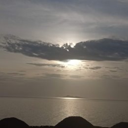 Фотография "Закат на озере 
Алаколь "