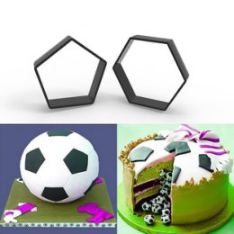 Фотография "https://www.instagram.com/p/BkAFQlyFnxL/?igref=okru
Soccer Cake Cutter Set 
Ready for Worldcup 2018?
.
www.stencilis.com/Soccer-cutter-set
.
The set of 2 high quality cutters allows you to easily create the 5-sided and 6-sided pads that are needed for a sugar paste soccer ball. Avaible in 2 sizes for 20 cm and 15 cm diameter cake.
.
#worldcup #worldcup2018 #worldcuprussia2018 #cake #cutter #sugarpaste #sugardough #cookie #pentagon 
#hexagon #football #ball #ballcake #art #cakeart #food #decorating #dekor"