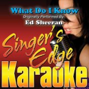 What Do I Know (Originally Performed by Ed Sheeran) [Karaoke Version]