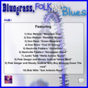 Bluegrass, Folk and Blues, Vol. 1