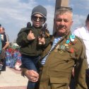 Фотография "9 мая Осакаровка. С внуком"