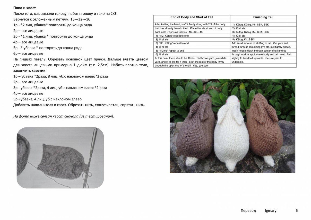 Вязаные кролики крючком схемы и описание Вязаные кролики крючком схемы и описание