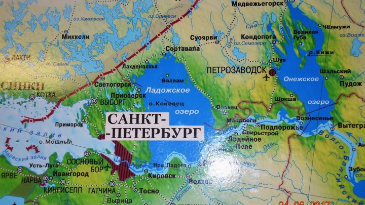 Ладожское озеро на контурной карте Ладожское озеро на контурной карте