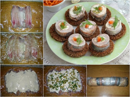 Селедка рулетом рецепт с фото пошагово Селедка рулетом рецепт с фото пошагово