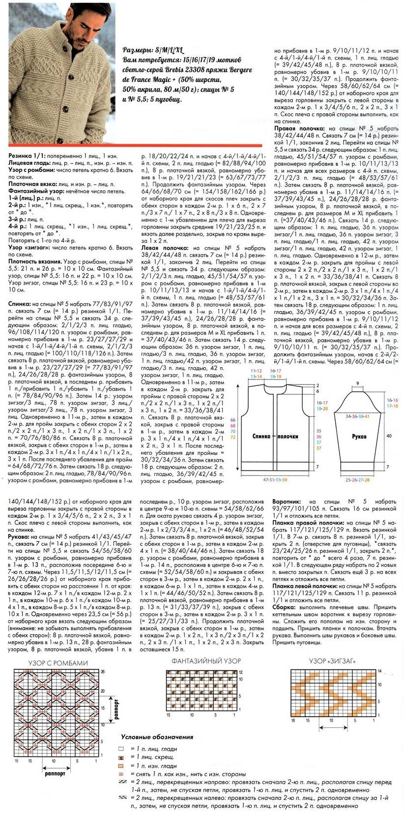 Мужские кардиганы спицами со схемами Мужские кардиганы спицами со схемами
