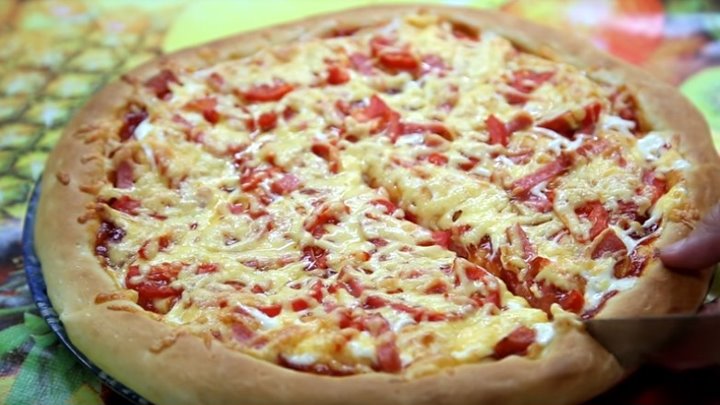 Пицца с колбасой с фото пошагово Пицца с колбасой с фото пошагово