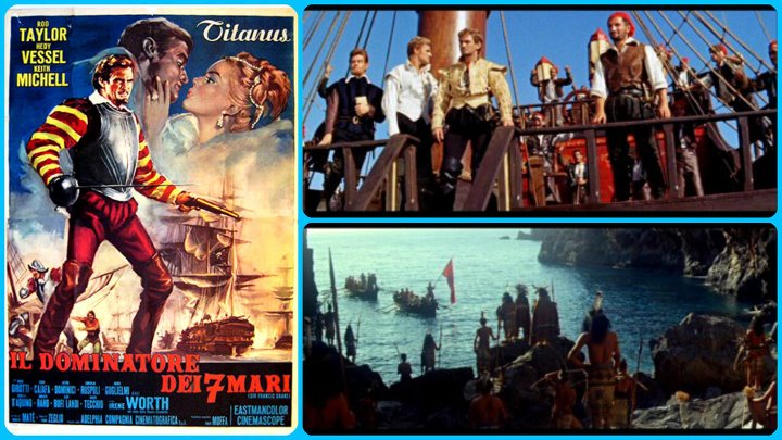 Семь морей до Кале (1962-Италия) Приключения, История, Про Пиратов