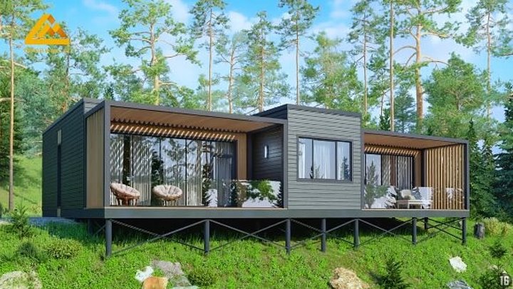 Финский каркасный дом в стиле модернизм