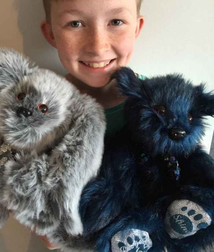 Картинки по запросу Это Campbell Remess, ему 12 лет и он научился шить мягкие игрушки. За жизнь он сшил уже более 800 плюшевых зверей (и 450 только за этот год!), но не для себя – он дарит их больным детям по всей стране.