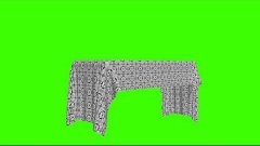 table covered beautiful cloth animation in green screen free...
