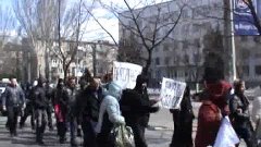 Шествие Азовмащевцев Мариуполь 29.03.2014