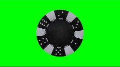 casino chips black in green screen free stock footage