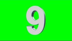 numbers 3d countdown in green screen free stock footage