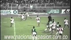 Atlético Nacional 2 Santafe 0, Asprilla y Aristi en acción.