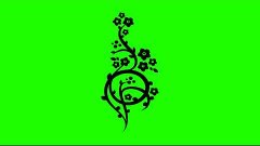 beautiful flower design 17 in green screen free stock footag...