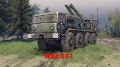 SPINTIRES 2014 - MAZ 537 with Log Trailer