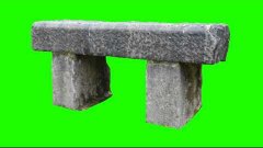 stone bench in green screen free stock footage