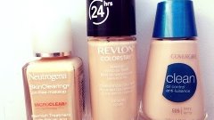 Покупки тональных основ (Revlon, Cover Girl, Neutrogena)