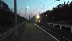 Электровоз ЧС7 с поездом № 22 Прага - Москва