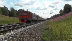 Электропоезд ЭР2Т-7127 перегон Бородино - Уваровка