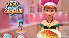 Anna Cooking Spaghetti - Disney princess Frozen - Game for L...