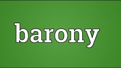Barony Meaning