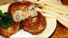 Блинчатые пирожки с грибами Улитки