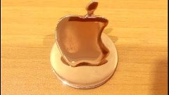 Медный логотип apple из монеты (how to make apple logo of co...