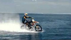 Man Catches Monstrous Wave on MOTORCYCLE!!!