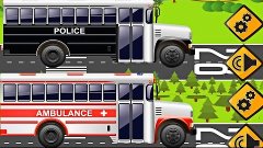 Cars Puzzle for Toddlers : Ambulance,Police Car, Bus and oth...