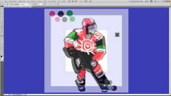 Хоккеист рисунок в Photoshop CS5