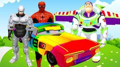 MOVIES FOR KIDS: Nursery Rhymes ROBOCOP Spider man Romero ca...