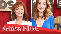 She looks rack-diculous! Susan Sarandon - SAG Awards