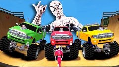 Monster Machines Monster Trucks Colors &amp; Nursery Rhymes &amp; Wh...