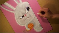 Speed Drawing SNOWBALL  Rabbit Cartoon Character from The Se...