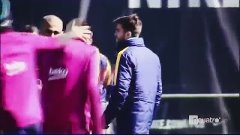 Neymar Conflict vs Mascherano on  FC Barcelona Training 11/0...